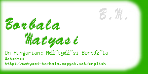 borbala matyasi business card